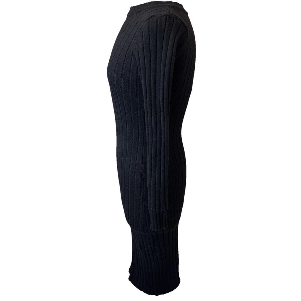 Lulus Women's The Best Yet Ribbed Bodycon Sweater Dress CG2 Black Size Medium - Picture 12 of 13